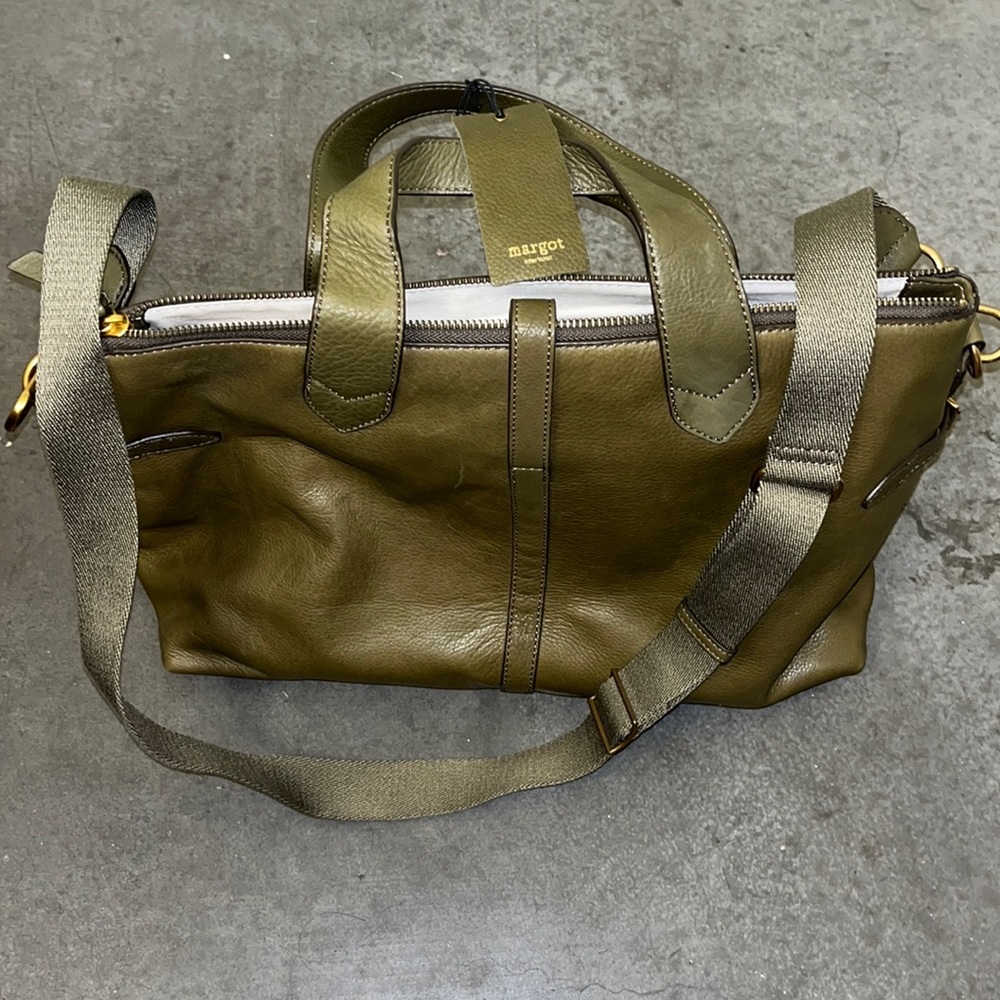 Brand new Margot brand genuine leather tote/convertible cross body bag.